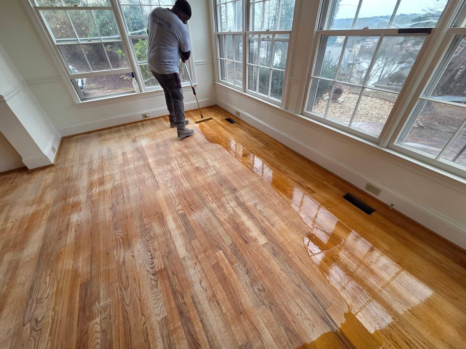 Hardwood floor restoration photo from Google Business Profile