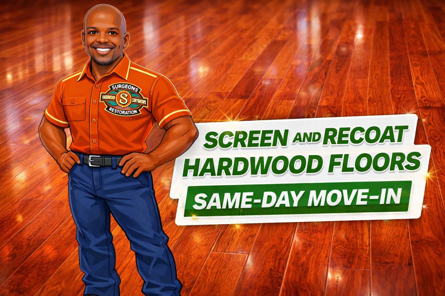 Floor refinishing project from Google Business Profile